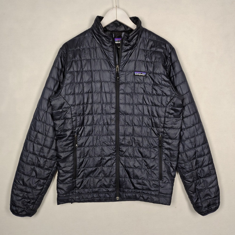 Patagonia Mens Nano Puff Quilted Insulated Jacket Navy Blue Full Zip M 84212